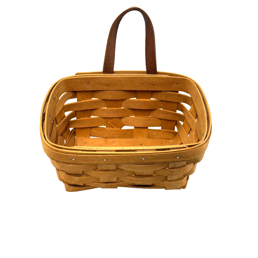 1995 Longaberger Small Key Basket Vintage USA 7"L x‎ 5"W x 3.5"H